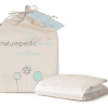 Naturepedic 100% Organic Cotton Oval Sheet 27" x 47" x 3" - White - Traveling Tikes