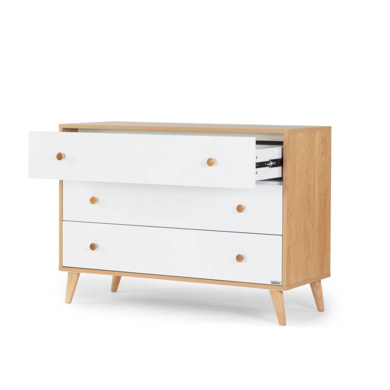 new austin 3 drawer dresser dresser white red oak 445054