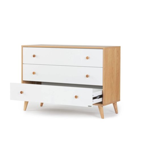 new austin 3 drawer dresser dresser white red oak 684081