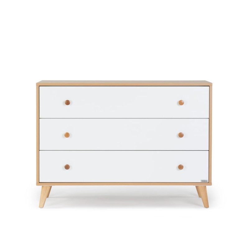 new austin 3 drawer dresser dresser white red oak 860021