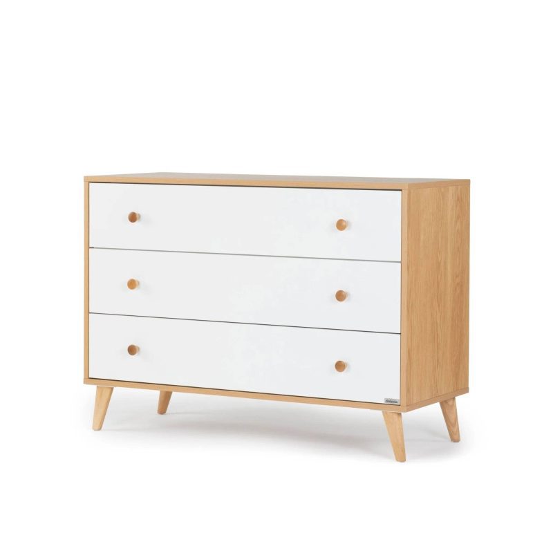 new austin 3 drawer dresser dresser white red oak 916609