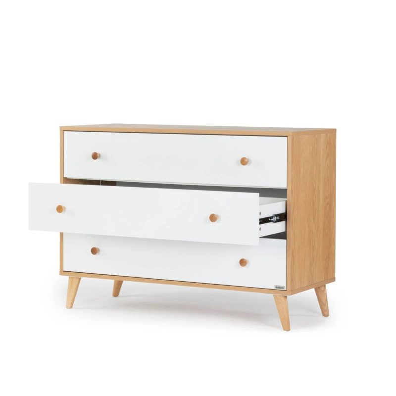 new austin 3 drawer dresser dresser white red oak 959273