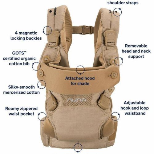 nuna cudl 4 in 1 baby carrier softened camel traveling tikes 3