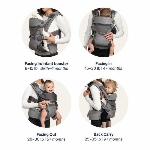 nuna cudl 4 in 1 baby carrier softened denim traveling tikes 6