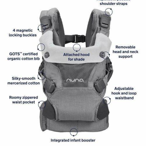 nuna cudl 4 in 1 baby carrier softened denim traveling tikes 7