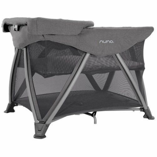 Nuna SENA Aire Playard with Zip-Off Bassinet + Changer (One Box) - Granite - Traveling Tikes