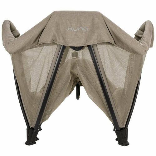 nuna sena aire playard with zip off bassinet hazelwood traveling tikes 5