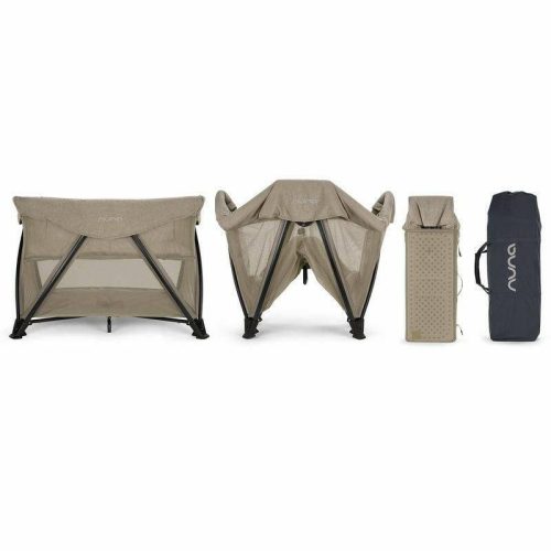 nuna sena aire playard with zip off bassinet hazelwood traveling tikes 7