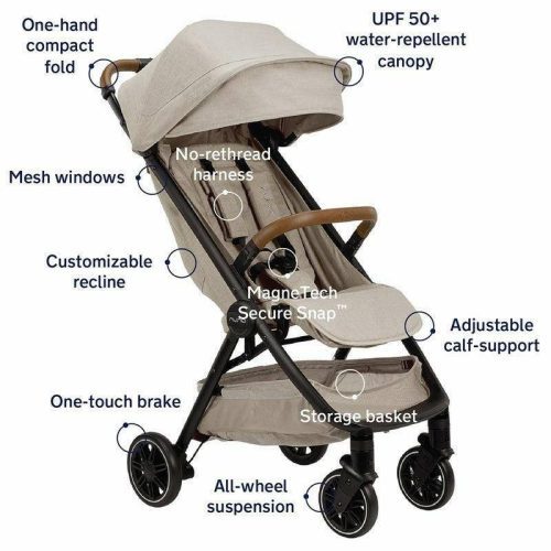 nuna trvl self folding compact stroller hazelwood traveling tikes 5