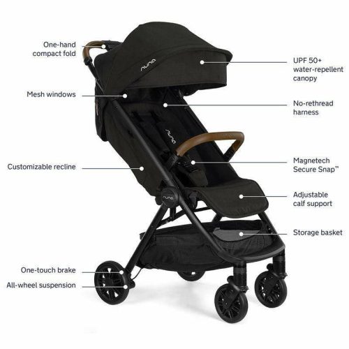 nuna trvl self folding compact stroller ocean traveling tikes 5