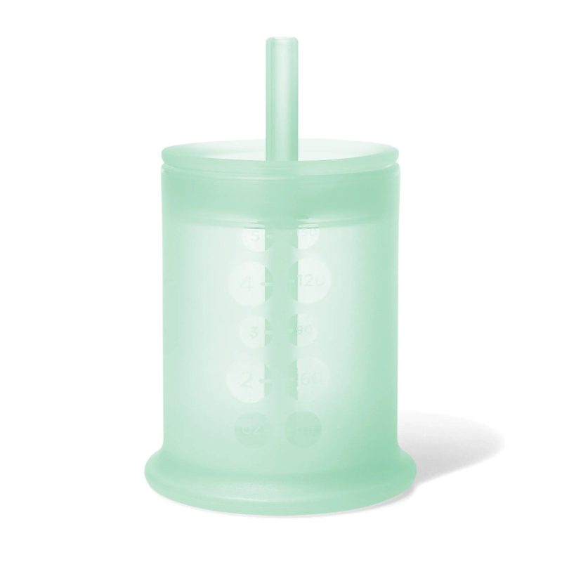 olababy training cup with lid straw mint traveling tikes 1