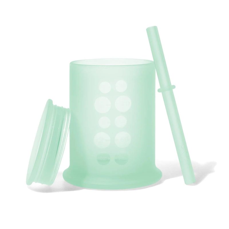 olababy training cup with lid straw mint traveling tikes 2