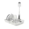 OXO Tot On-the-go Drying Rack With Bottle Brush - Gray - Traveling Tikes