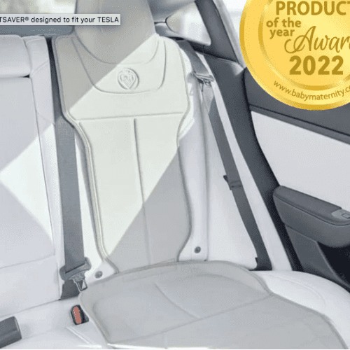 Prince Lionheart 2 STAGE SEATSAVER designed to fit your TESLA -White - Traveling Tikes