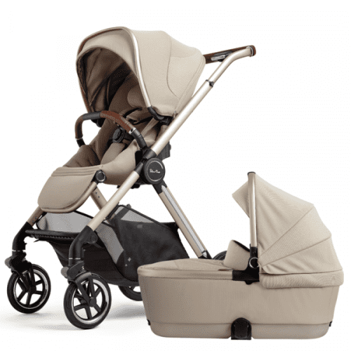 Silver Cross Reef 2 Stroller + Folding Bassinet Bundle - Stone - Traveling Tikes