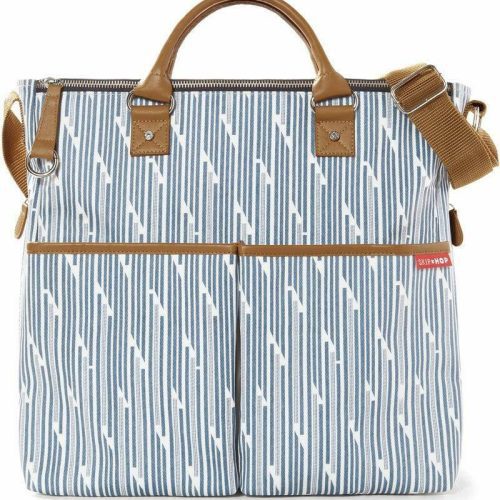 Skip Hop Duo Special Edition Diaper Bag - Blueprint Stripe - Traveling Tikes