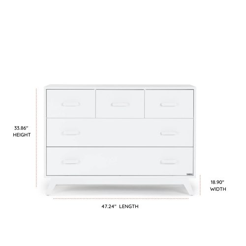 soho 5 drawer nursery dresser dresser white 595370