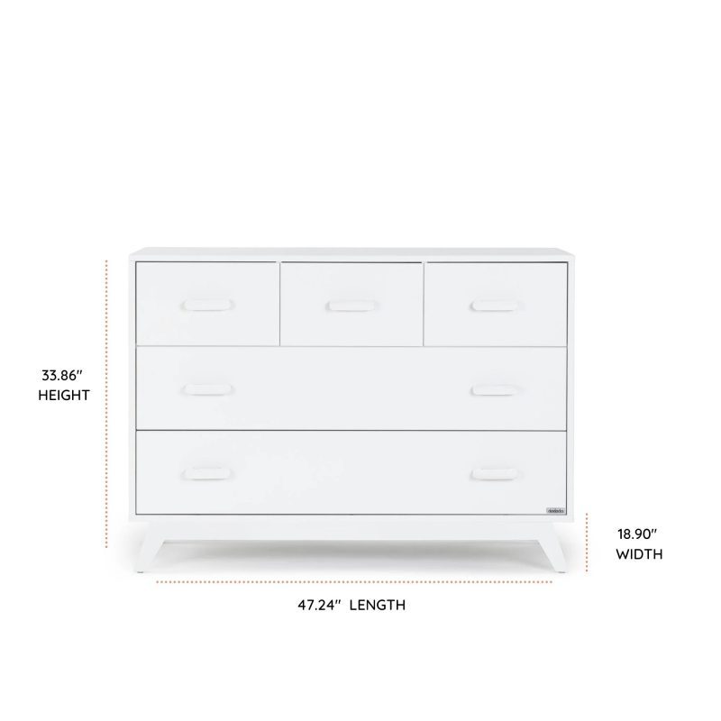 soho 5 drawer nursery dresser dresser white 595370