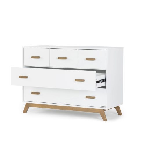 soho 5 drawer nursery dresser dresser white walnut 459116