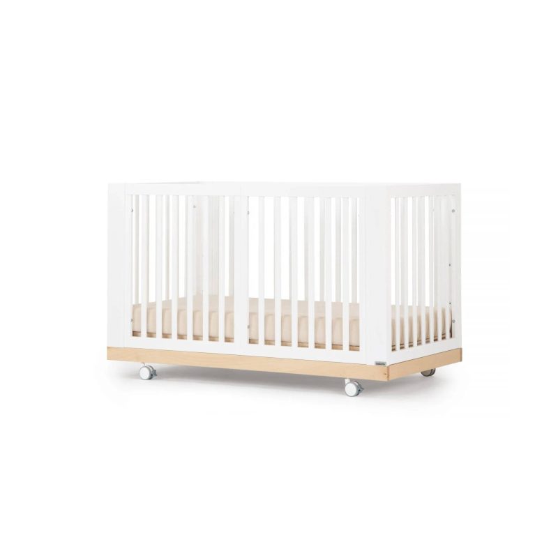 spirit 8 in 1 convertible crib white natural 247234