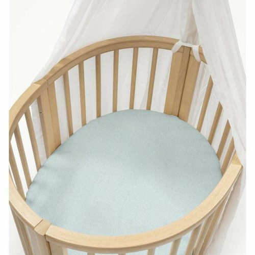 stokke sleepi bed fitted sheet v3 dots sage traveling tikes 3