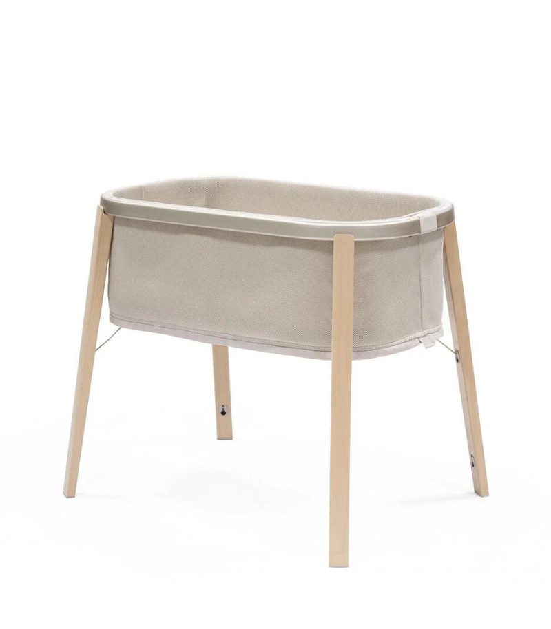 stokke snoozi bassinet sandy beige traveling tikes 1