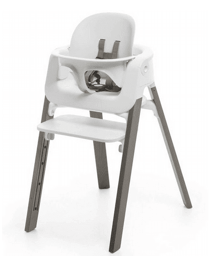 Stokke Steps High Chair - White/Hazy Grey - Traveling Tikes