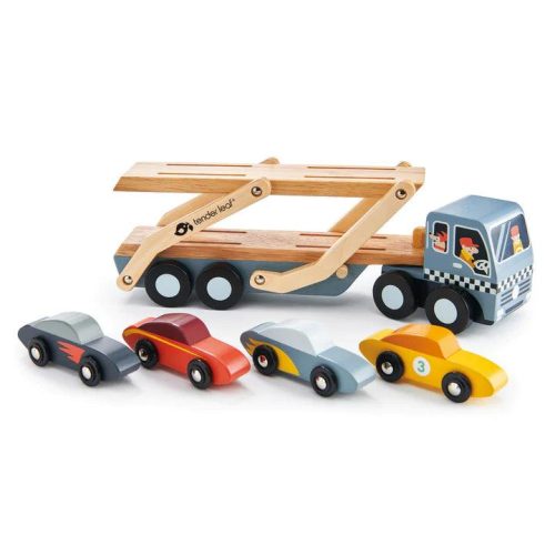 tender leaf toys car transporter traveling tikes 3