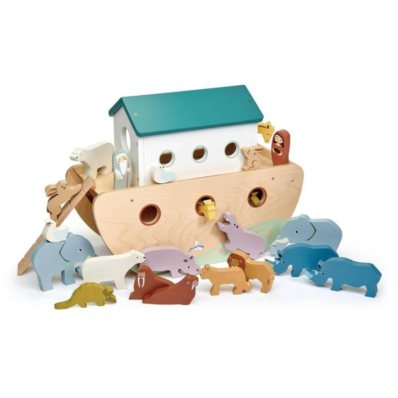 tender leaf toys noah s wooden ark traveling tikes 3