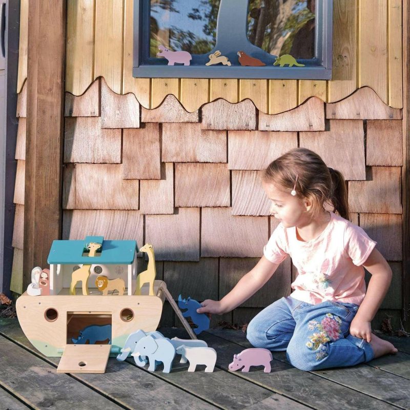 tender leaf toys noah s wooden ark traveling tikes 5