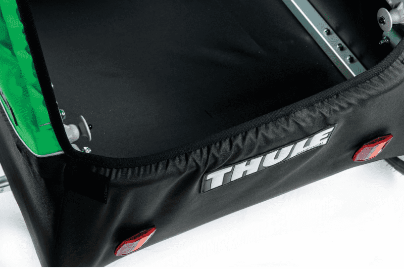 thule cadence 2 seat bike trailer green traveling tikes 5