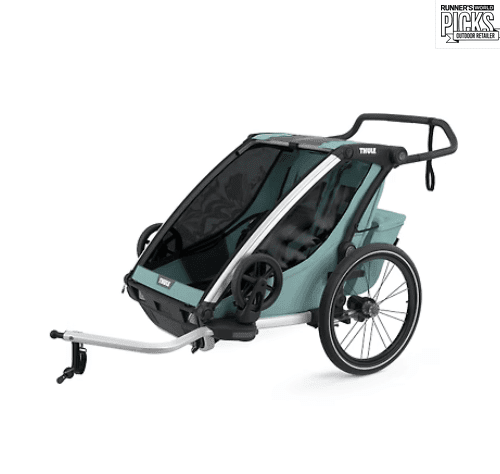 Thule Chariot Cross  2-Seat Multisport Bike Trailer Alaska Blue - Traveling Tikes