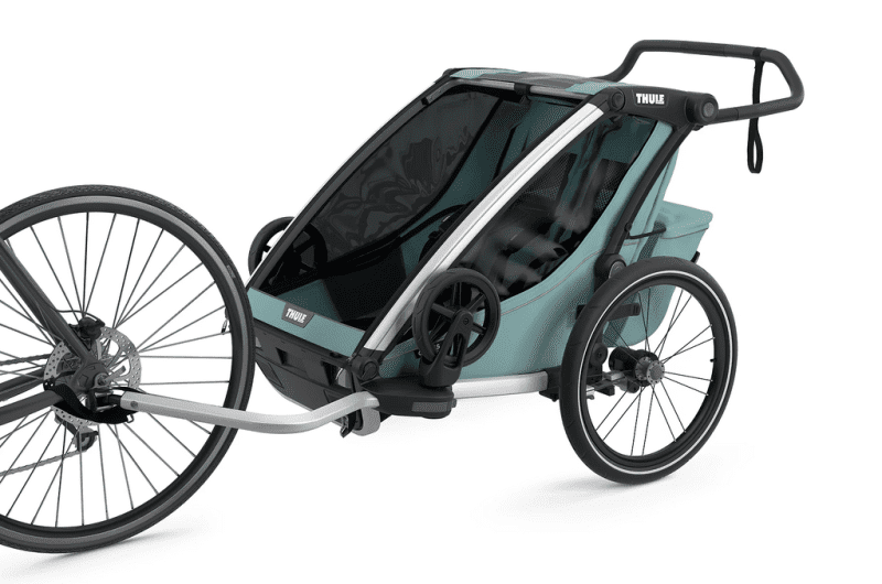 thule chariot cross 2 seat multisport bike trailer alaska blue traveling tikes 2