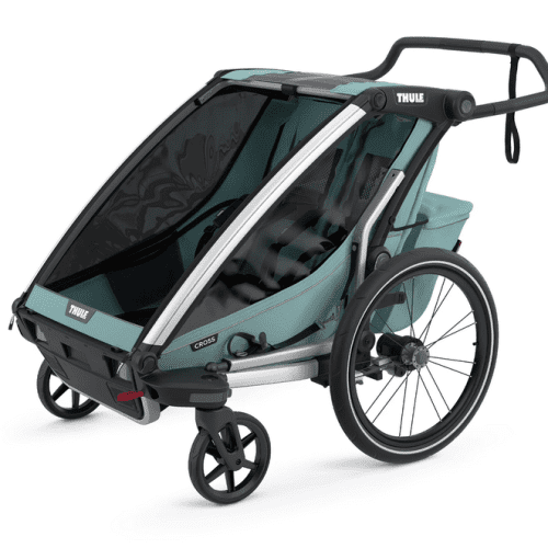 thule chariot cross 2 seat multisport bike trailer alaska blue traveling tikes 3