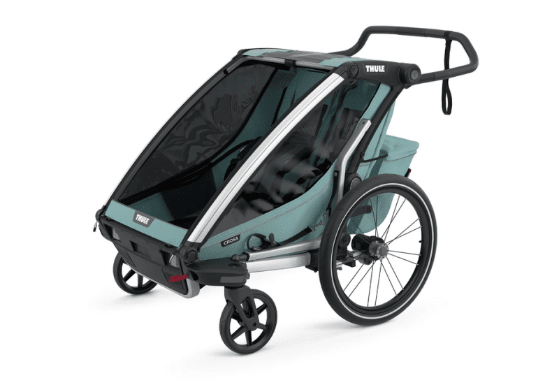 thule chariot cross 2 seat multisport bike trailer alaska blue traveling tikes 3