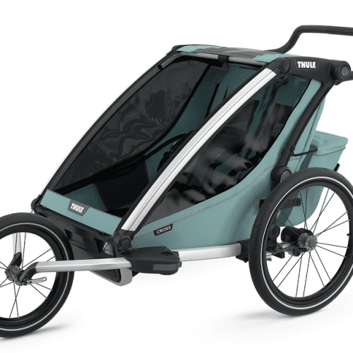 thule chariot cross 2 seat multisport bike trailer alaska blue traveling tikes 4