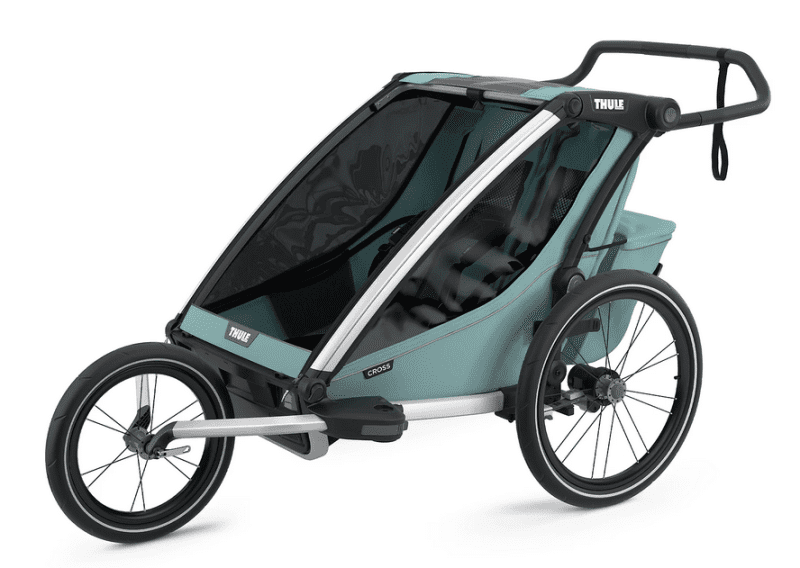 thule chariot cross 2 seat multisport bike trailer alaska blue traveling tikes 4