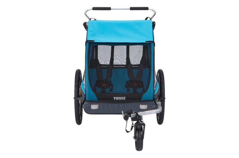 thule coaster xt bicycle trailer blue traveling tikes 2