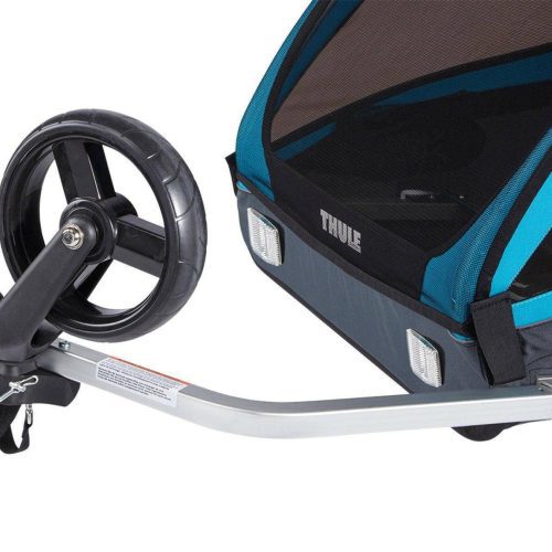 thule coaster xt bicycle trailer blue traveling tikes 5