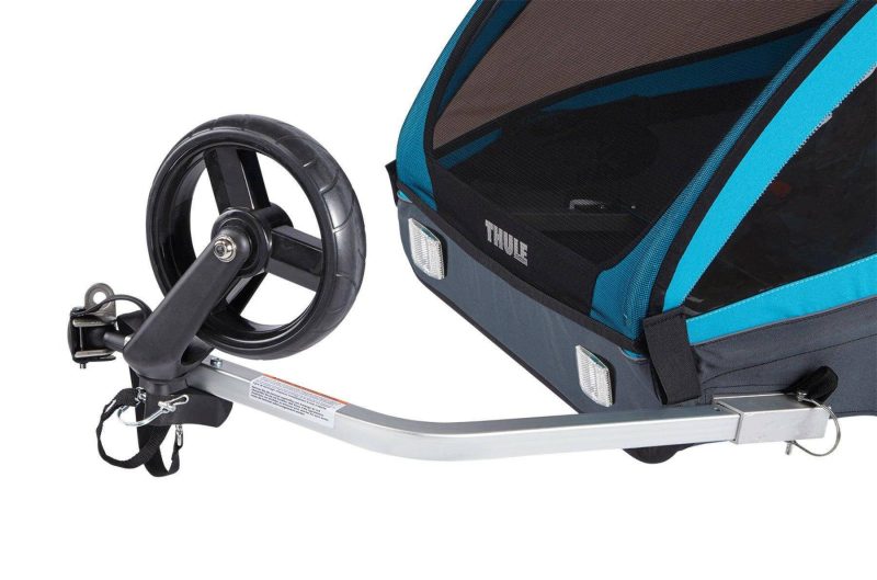 thule coaster xt bicycle trailer blue traveling tikes 5