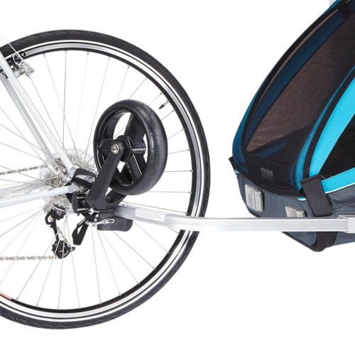 thule coaster xt bicycle trailer blue traveling tikes 6