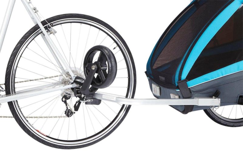 thule coaster xt bicycle trailer blue traveling tikes 6