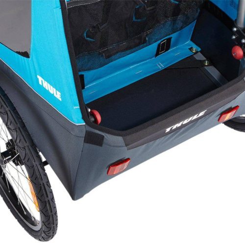 thule coaster xt bicycle trailer blue traveling tikes 7