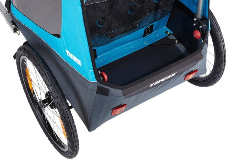 thule coaster xt bicycle trailer blue traveling tikes 7