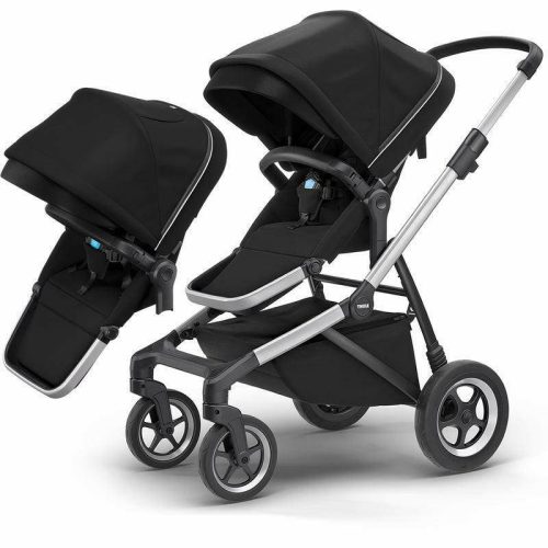 Thule Sleek Double Stroller - Midnight Black - Traveling Tikes