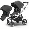 Thule Sleek Double Stroller - Shadow Grey - Traveling Tikes