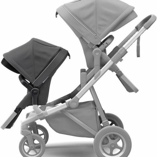 thule sleek sibling seat shadow grey traveling tikes 3