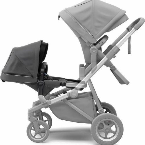 thule sleek sibling seat shadow grey traveling tikes 4