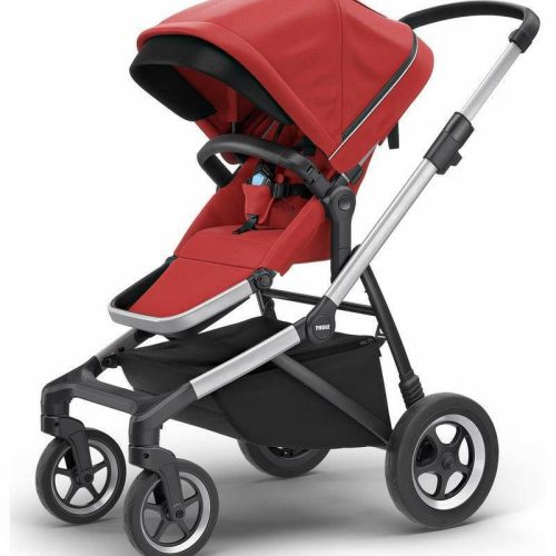 Thule Sleek Stroller - Alum/Energy Red - Traveling Tikes