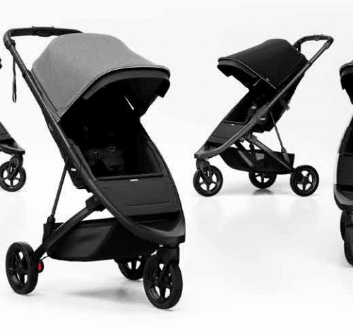 thule spring stroller black traveling tikes 3